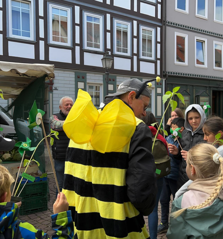 GRÜNE verschenken bienenfreundliche Sonnenblumen für mehr Artenvielfalt