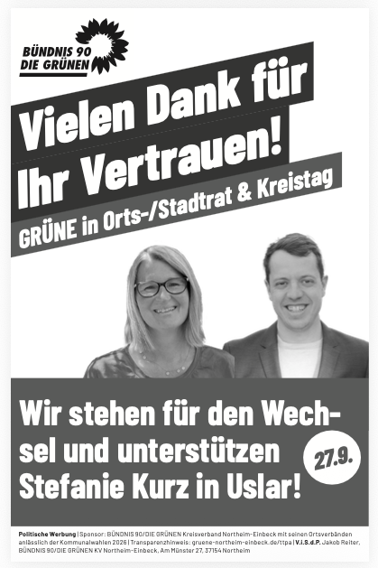 Grüne unterstützen Stefanie Kurz in der Stichwahl um das Amt der Bürgermeisterin am 27.09.2026
