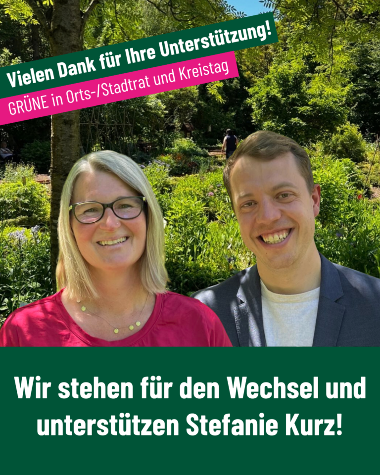 Grüne unterstützen Stefanie Kurz in der Stichwahl um das Amt der Bürgermeisterin am 27.09.2026